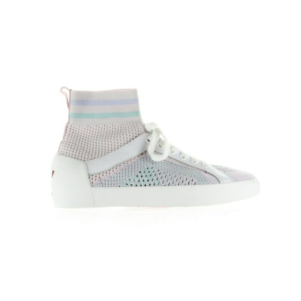 ASH NINJA HIGH SOCK LEATHER TOP SNEAKERS PINK MINT